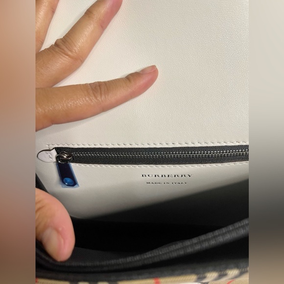 Like New Burberry Calfskin 1983 Knight Check Link Shoulder Bag - Picture 11 of 14